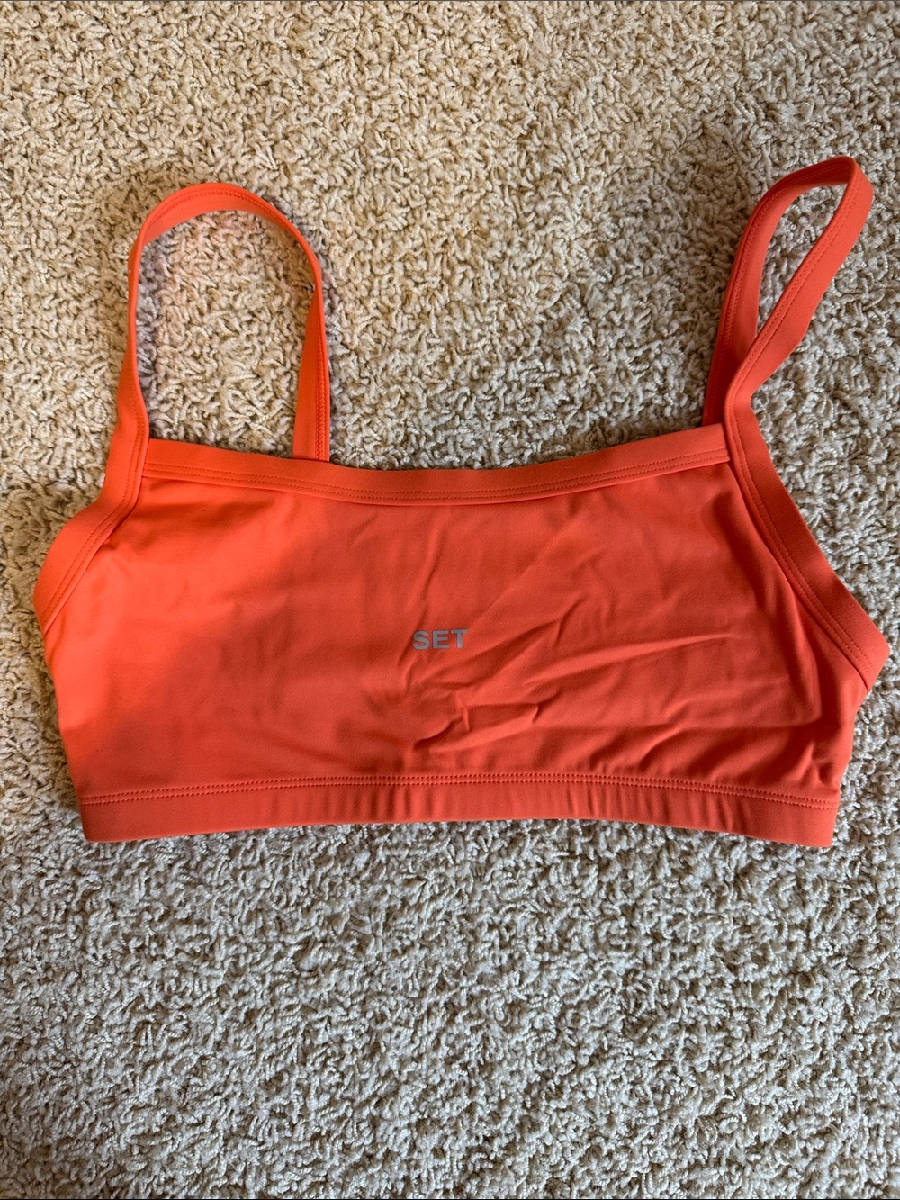Women's Orange Set Active Workout Top